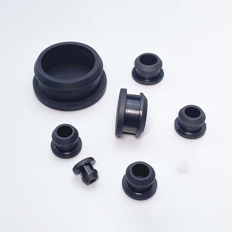 Black Snap-on Hole Plug Silicone Rubber Blanking End Caps Seal Stopper 2.5~14mm