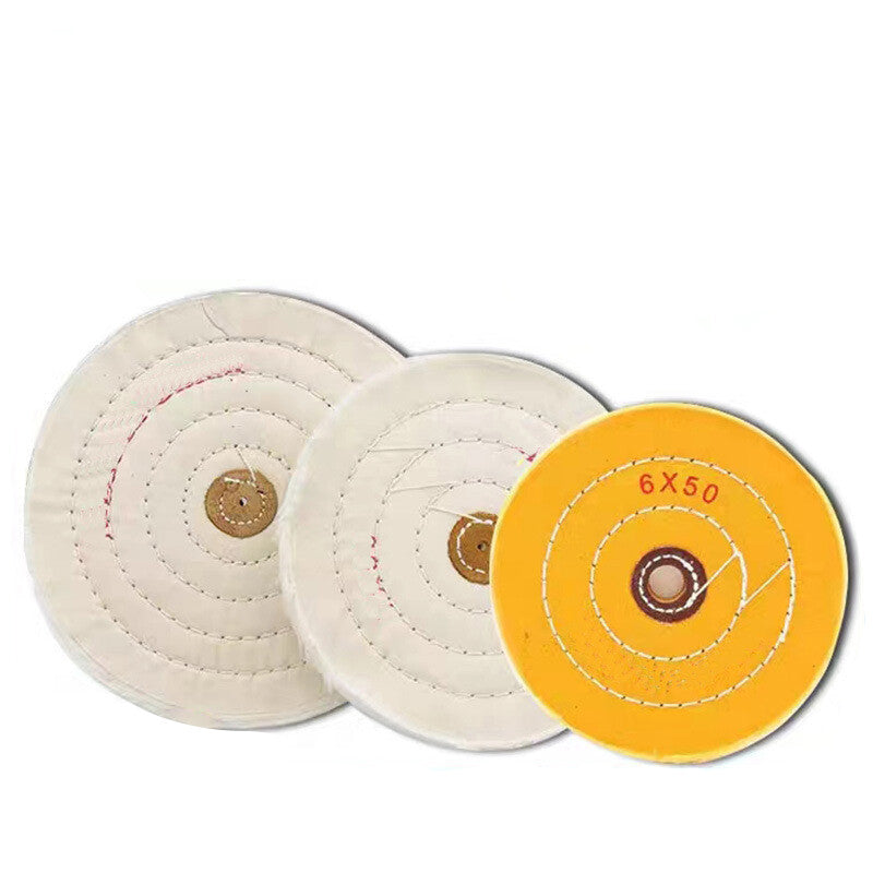 2"-8" Polishing Cloth Wheel Yellow / White Buffing Wheel Pads Jade Metal
