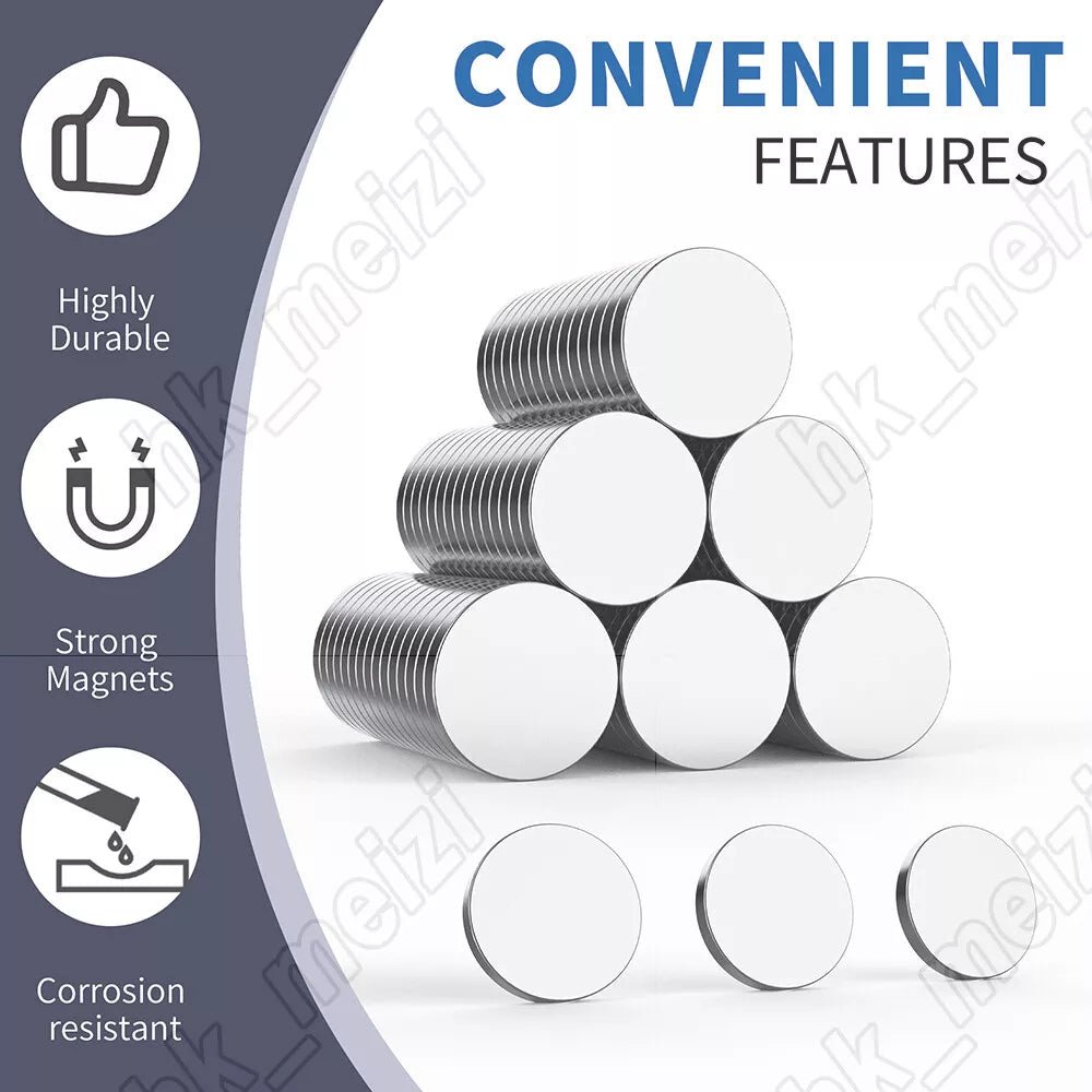 N35 Round Disc Magnets Mini/tiny/small/large Neodymium Rare Magne Various Sizes - HomeDIYer