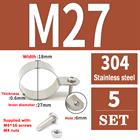 304 Stainless Steel Pipe Clamp U-Bolt Hose Clip 10 - 115mm Plumbing Fixing