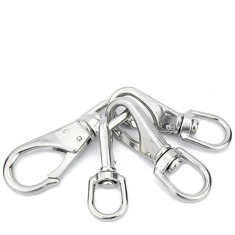 304 Stainless Steel Swivel Eye Snap Hooks M4 M5 M6 M7 (5PCS) - HomeDIYer