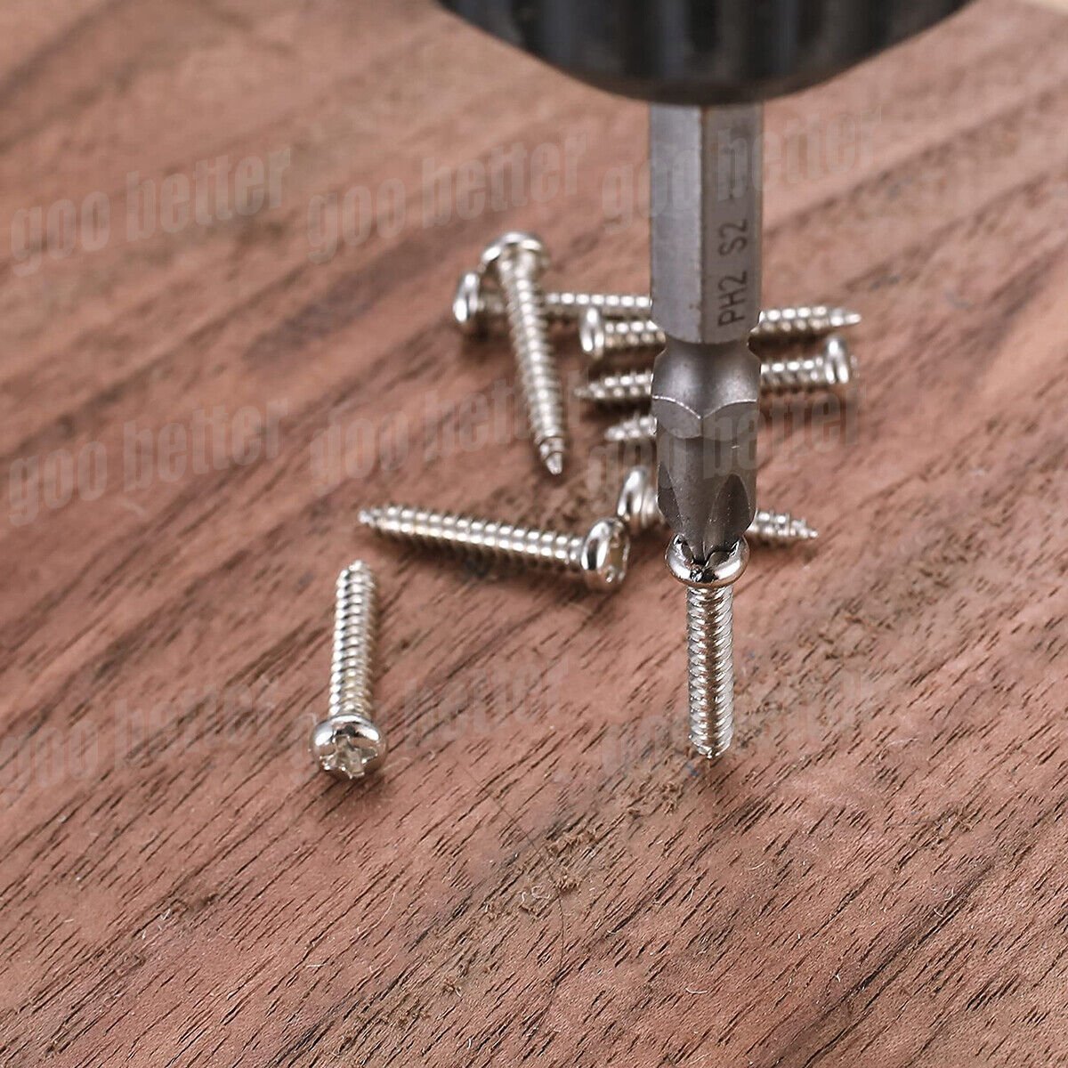 450x M3 - M5 Pan Head Self Tapping Phillips Screws Silvery A2 Stainless Steel Set - HomeDIYer
