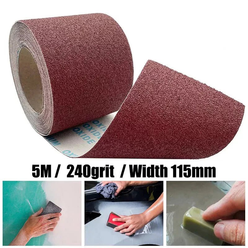 115mm Sandpaper Roll Emery Cloth Abrasive Sand Paper 240Grit Grinding Abrasive - HomeDIYer
