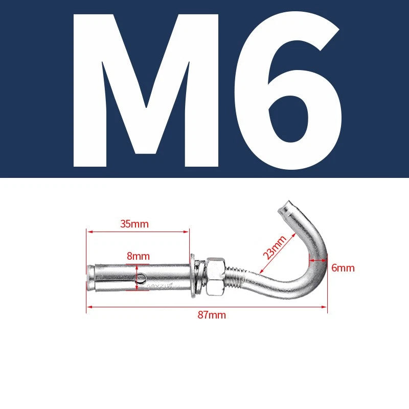 Hook Bolt Shield Anchor Expansion Bolts M6 M8 M10 M12 – Heavy Duty Wall Anchors
