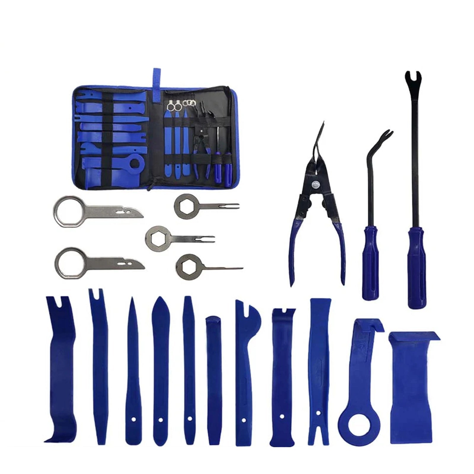 Interior Dash Part Remover Set Plastic Installer Pry Tool Kit Trim Removal Wedge - HomeDIYer