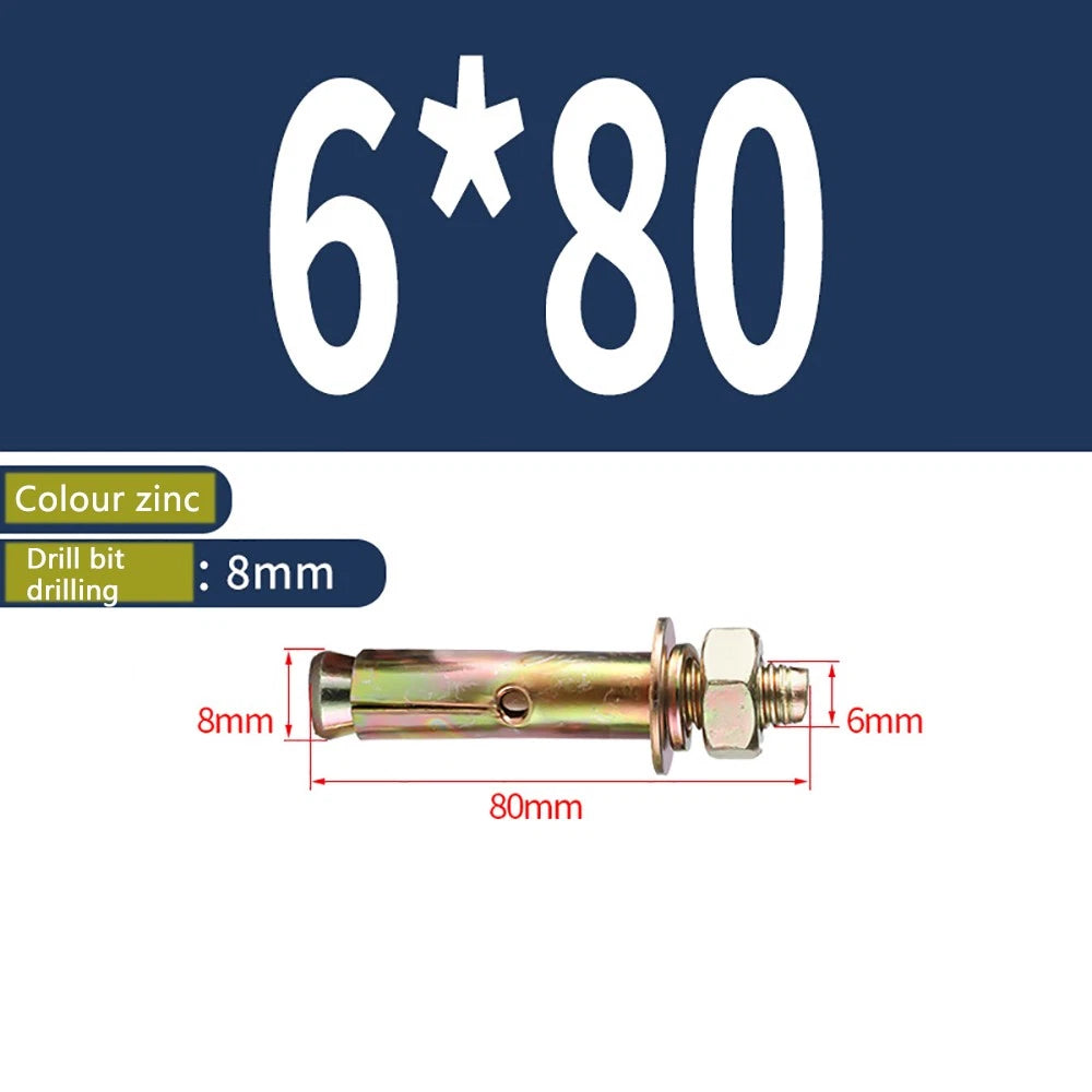 Masonry Concrete Expansion Bolts — Carbon Steel Wall Anchor Screws M6 to M20