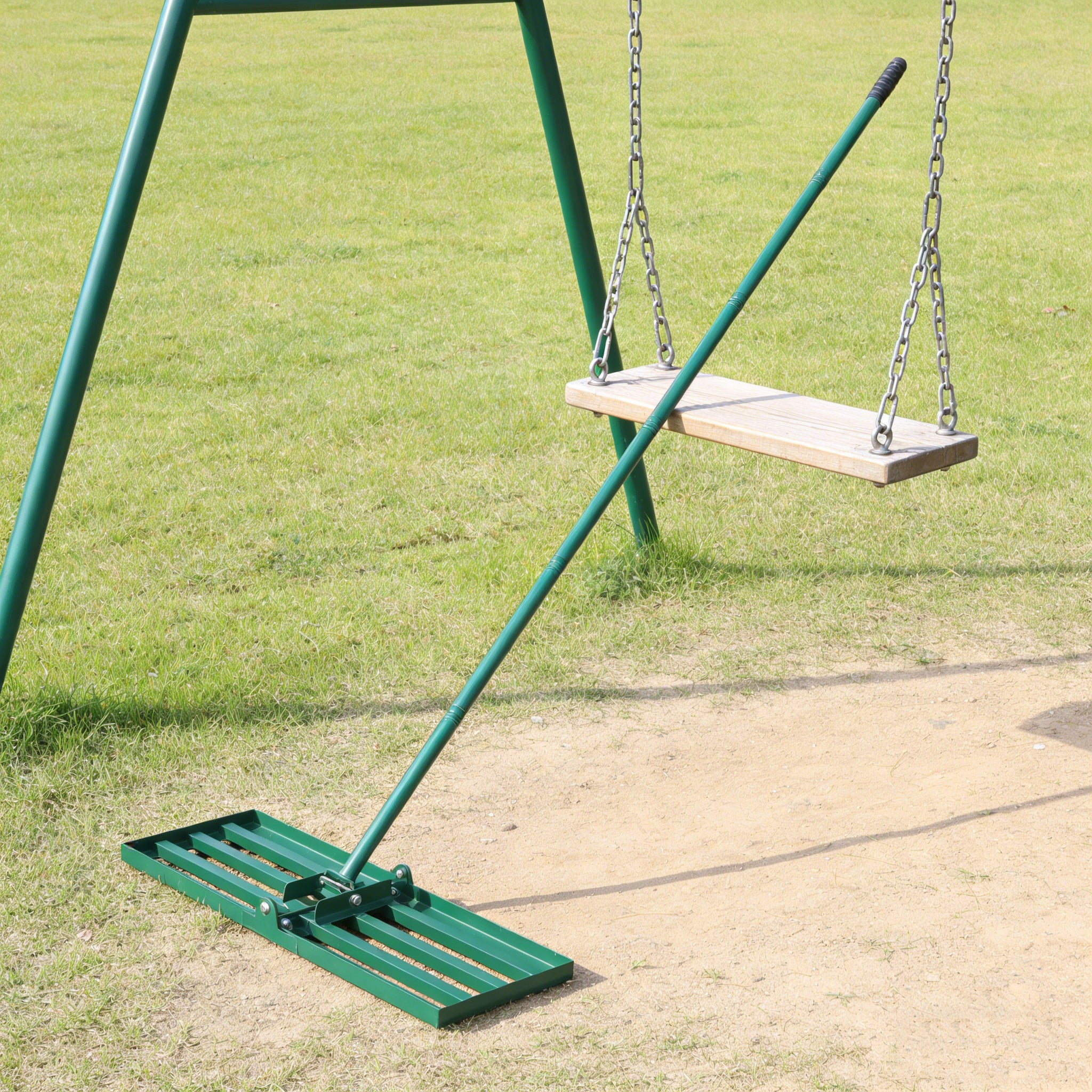 Garden backyard farmland golf course compost sand leveling with 79.5 long handle heavy duty tool lawn leveling rake
