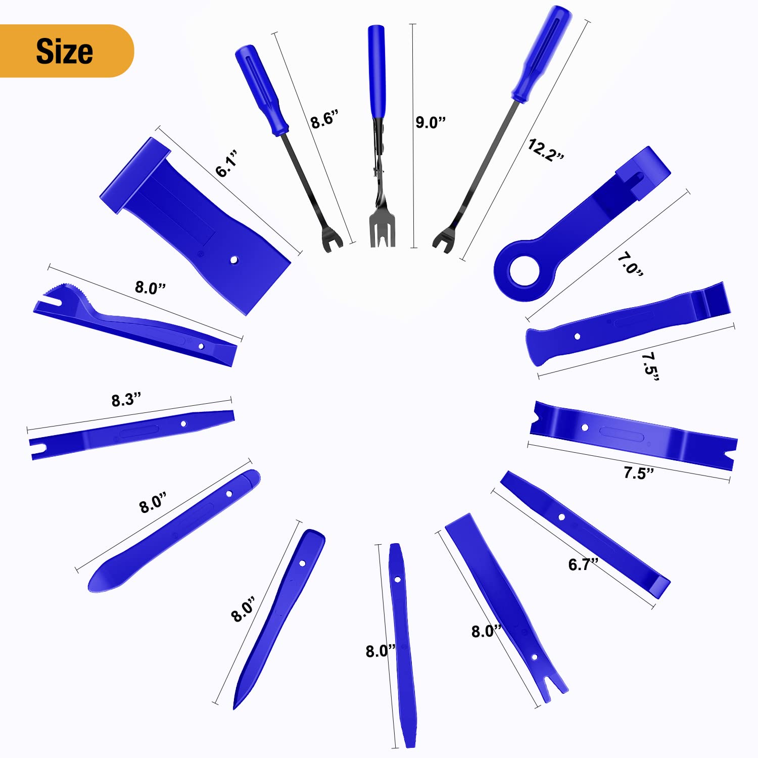 238 Pcs Trim Removal Tool Kit, Car Pry Tool Kit Door Panel/Radio/Stereo/Terminal Removal Tool Set, Auto Clip Pliers Fastener Remover Panel Removal Tool Kit, Pry Tool Set with Storage Bag