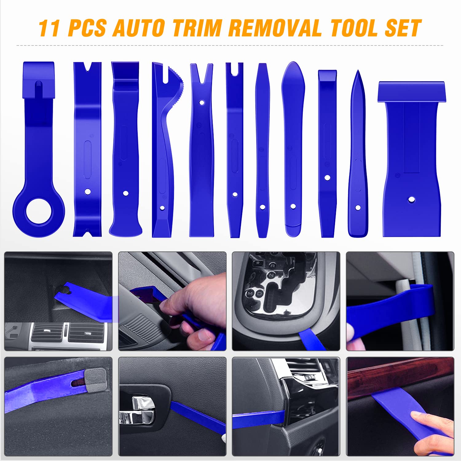 238 Pcs Trim Removal Tool Kit, Car Pry Tool Kit Door Panel/Radio/Stereo/Terminal Removal Tool Set, Auto Clip Pliers Fastener Remover Panel Removal Tool Kit, Pry Tool Set with Storage Bag