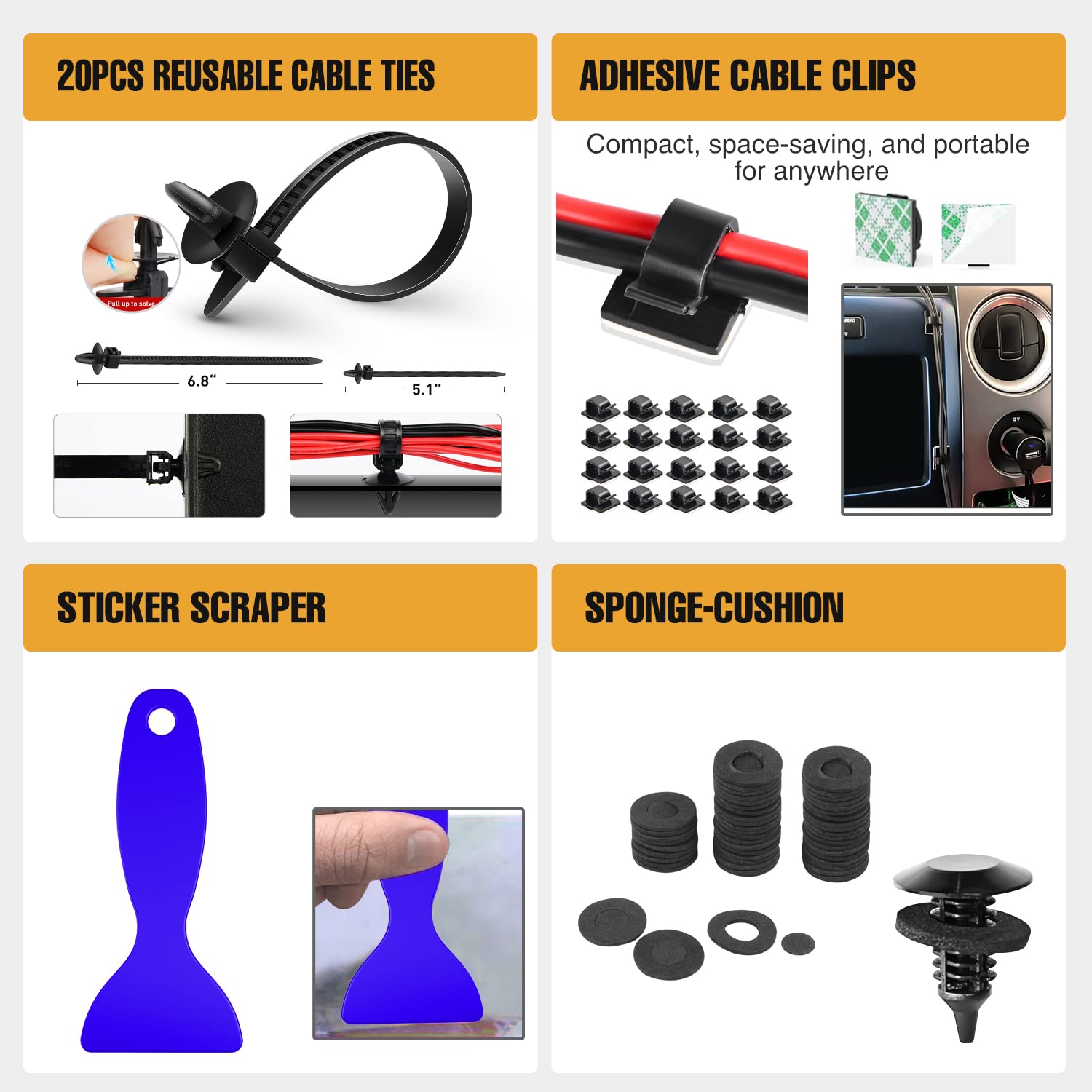 238 Pcs Trim Removal Tool Kit, Car Pry Tool Kit Door Panel/Radio/Stereo/Terminal Removal Tool Set, Auto Clip Pliers Fastener Remover Panel Removal Tool Kit, Pry Tool Set with Storage Bag