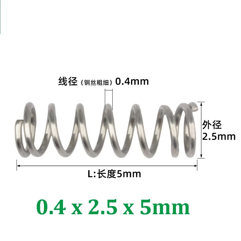 Compression Spring 0.2-0.5mm Wire Diameter Pressure Small Spring Stainless Steel