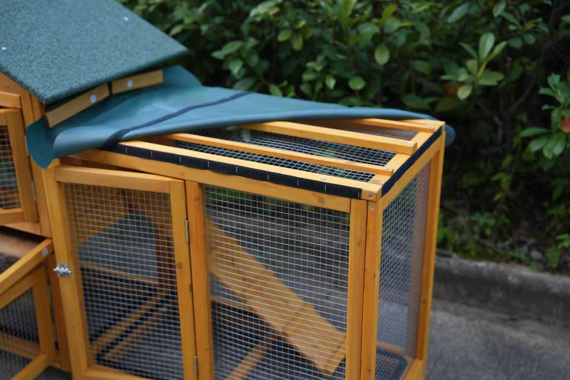 82-Inch Extra Large Outdoor Rabbit Hutch with Waterproof Roof & Pull-Out Tray
