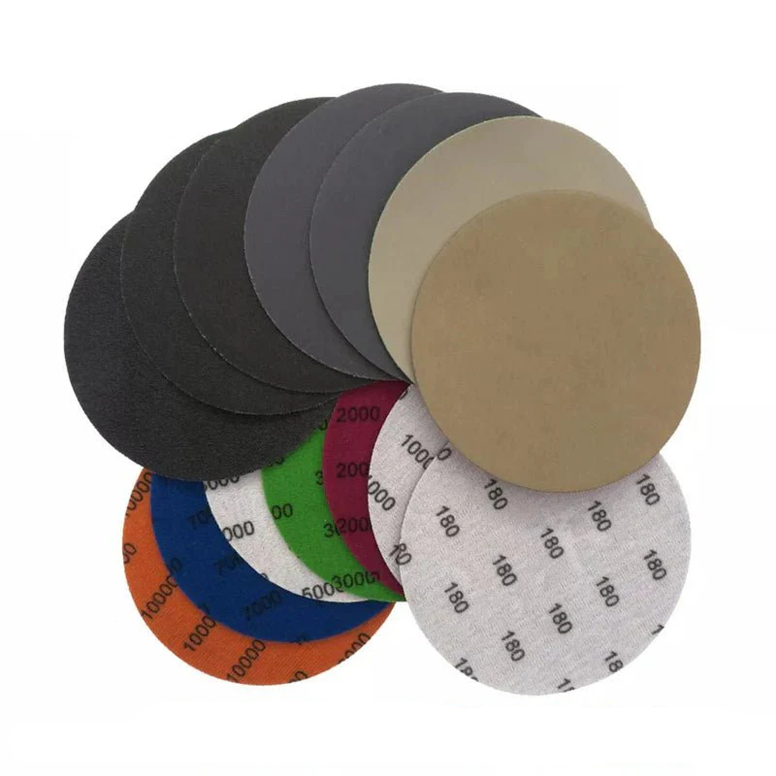 125 mm 5 Zoll Nass- und Trockenschleifscheiben Pads Schleifpapier Orbital Klettkörnung