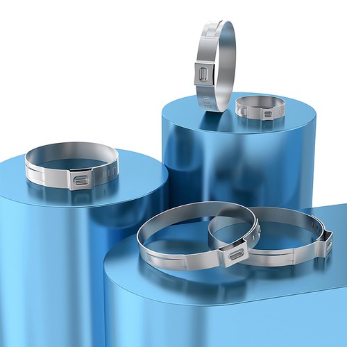 Macro detail of the 304 stainless steel construction and corrosion-resistant finish