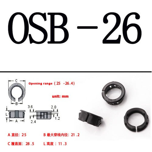10mm-26mm Hole Cover Grommet Wire Table Cable Tidy Hole Plug Cap Computer Desk