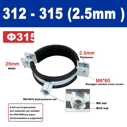Split Ring Pipe Hanger, Adjustable Wall Mount Ceiling Mount Pipe Bracket Support