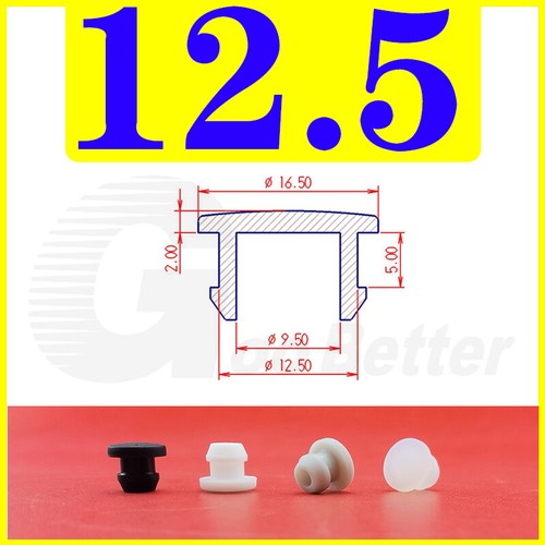 Snap-On Hole Plug Silicone Rubber Blanking Seal Bung Pipe Tube (2.5-60mm) Black