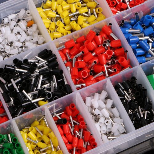 2120PCS wire end ferrules set assortment insulated cable end sleeves 0.5mm - 16mm² - HomeDIYer