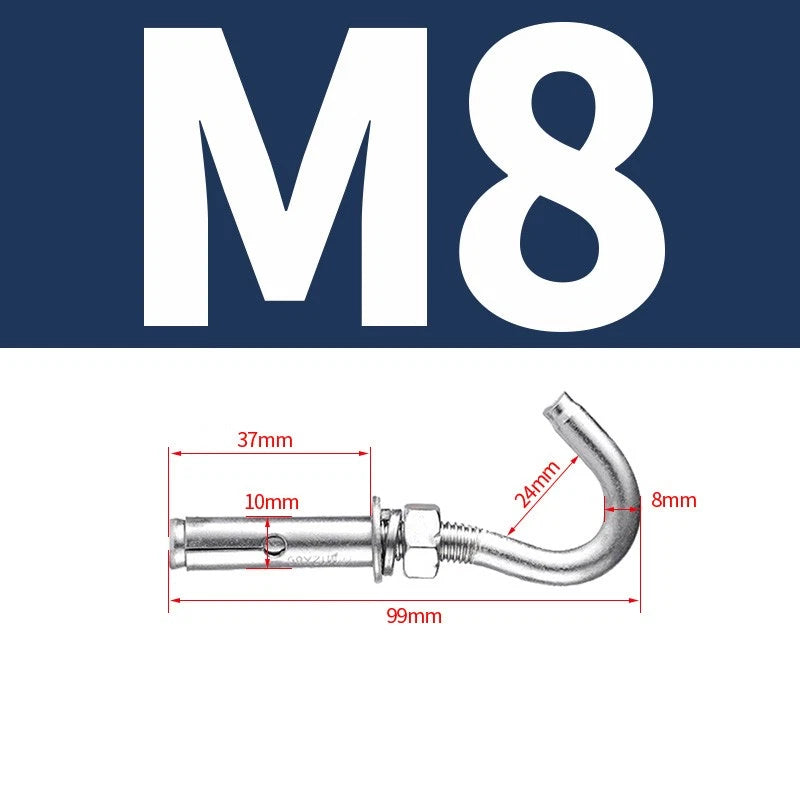 Hook Bolt Shield Anchor Expansion Bolts M6 M8 M10 M12 – Heavy Duty Wall Anchors