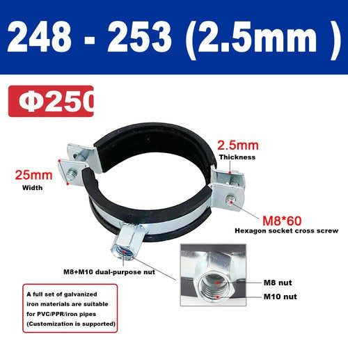 Split Ring Pipe Hanger, Adjustable Wall Mount Ceiling Mount Pipe Bracket Support