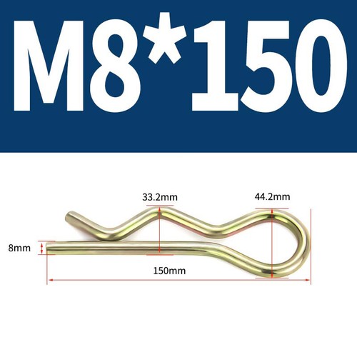 Heavy Duty Hitch Pins Clip - Spring Retaining R Clip M1~M10x16~120mm for Trailer