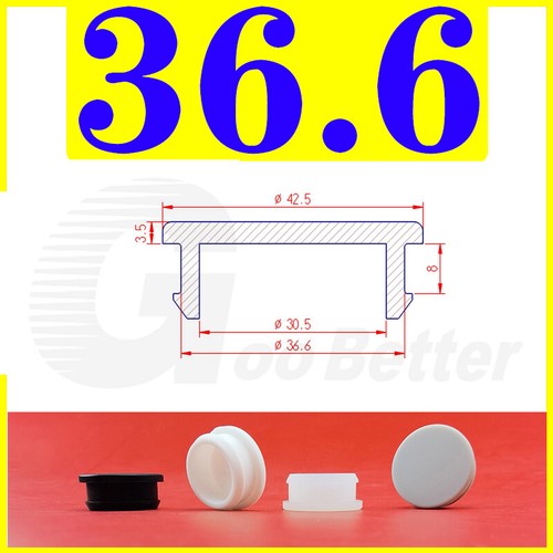 Snap-On Hole Plug Silicone Rubber Blanking Seal Bung Pipe Tube (2.5-60mm) Black