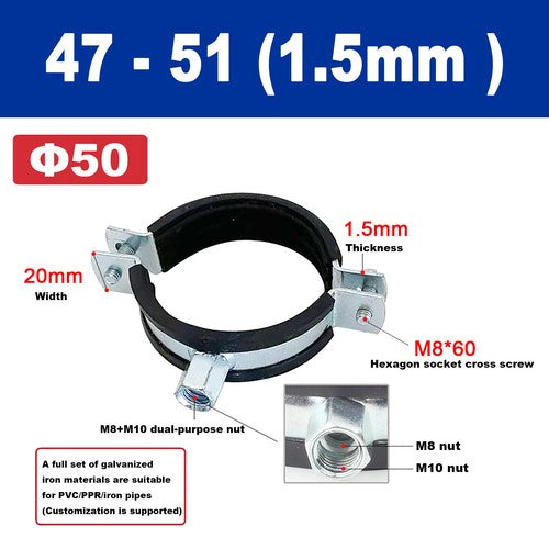Split Ring Pipe Hanger, Adjustable Wall Mount Ceiling Mount Pipe Bracket Support