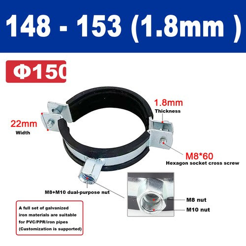 Split Ring Pipe Hanger, Adjustable Wall Mount Ceiling Mount Pipe Bracket Support