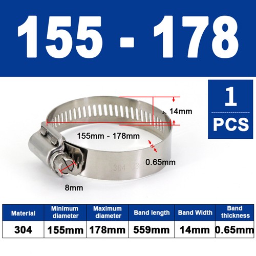 304 Hose Clamps Jubilee Clips Worm drive Mikalors Kale Stainless Steel Pipe Clip