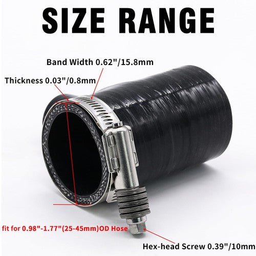 Worm Drive Hose Clips Stainless Steel Adjustable Range for Water Pipe, Plumbing - HomeDIYer