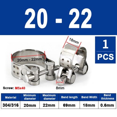Jubilee Super Clamps Heavy Duty Exhaust Supra T Bolt Stainless Marine Steel Clip - HomeDIYer