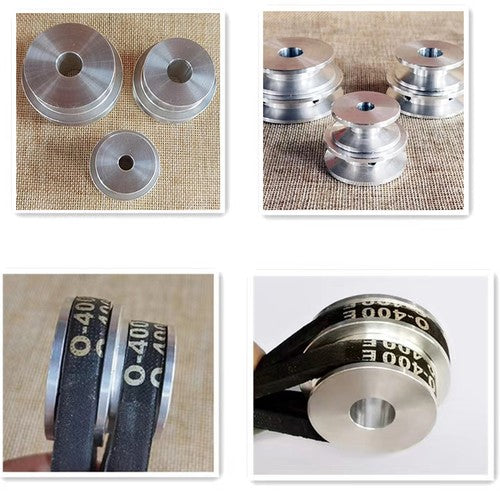 OD 32-60mm Double V-Groove Aluminum Drive Pulley For O(Z)-Section V-Belt Pulleys