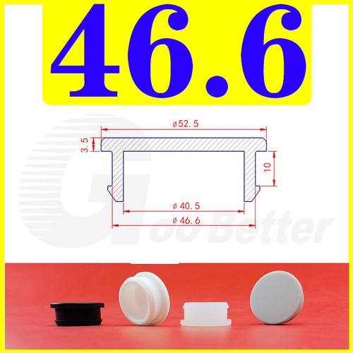 Snap-On Hole Plug Silicone Rubber Blanking Seal Bung Pipe Tube (2.5-60mm) Black