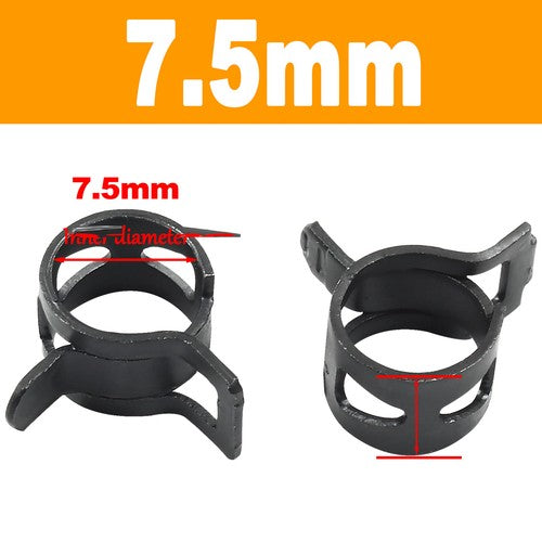 Compare three sizes of 201 stainless steel adjustable Jubilee hose clamps and silicone hose clamps for hoses and pipes in automotive, home, industrial, gardening, machinery, electronics, and marine applications. | HomeDIYer