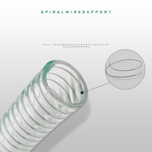 PVC Braided Wire Reinforced Food Grade Hose Pipe — Ø 16–125mm, 1M