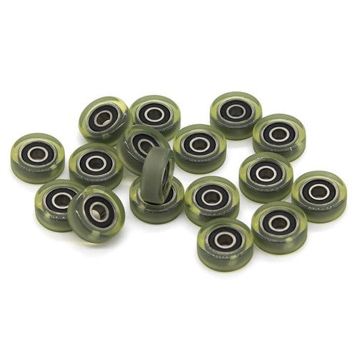 Polyurethane Molded Ball Bearing Pu Rubber Coated Bearings Pulley Guide Wheel