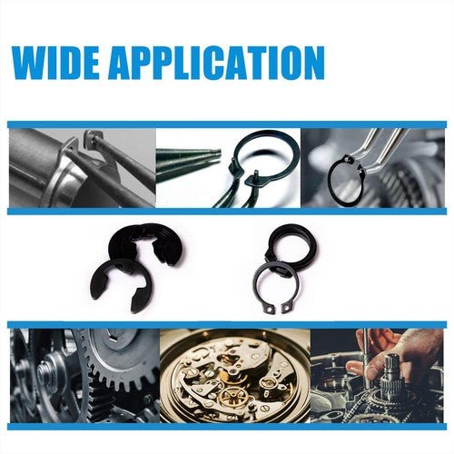 E Clips C Circlip Retaining Ring Stainless Steel Carbon Steel Kit 1.5mm - 48mm Kit - HomeDIYer