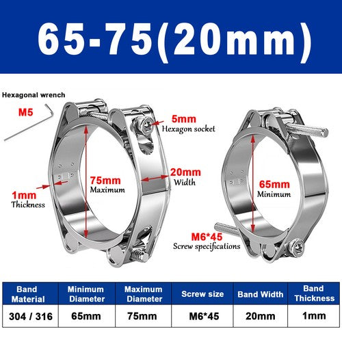 Genuine Jubilee Super Clamps Clips Heavy Duty Mild Steel Hose Clamps 304 steel