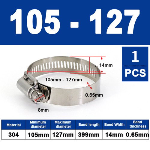 304 Hose Clamps Jubilee Clips Worm drive Mikalors Kale Stainless Steel Pipe Clip