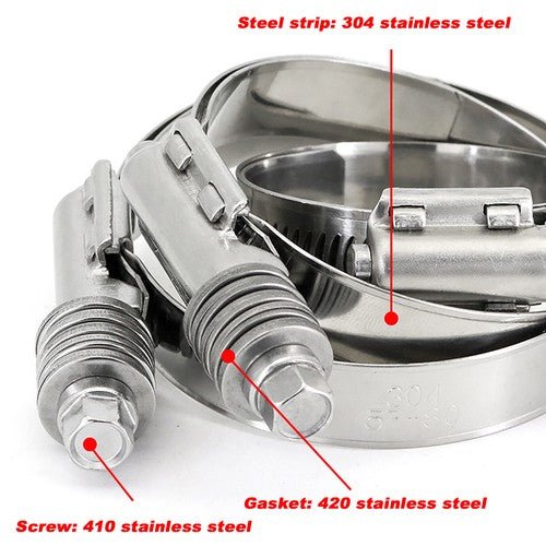 Worm Drive Hose Clips Stainless Steel Adjustable Range for Water Pipe, Plumbing - HomeDIYer