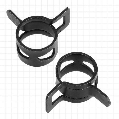 The width and maximum adjustment of the stainless steel Jubilee pipe clamp and silicone pipe clamp are shown. Two screw materials are available: "-" screws 201 steel, and "+" screws are iron. | HomeDIYer