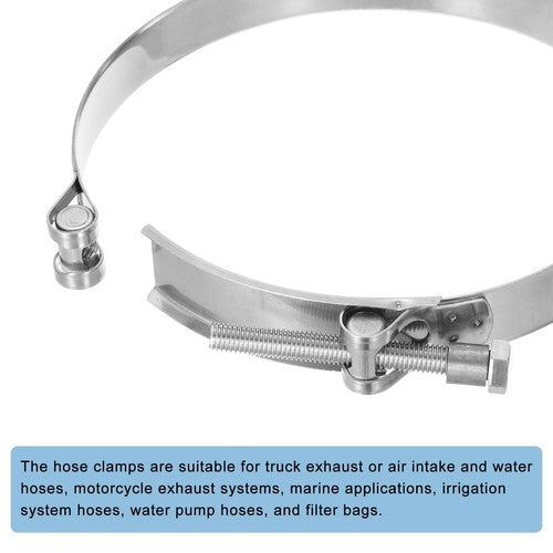 Assortment of Heavy Duty Jubilee Super Clamps showing size range and material options
