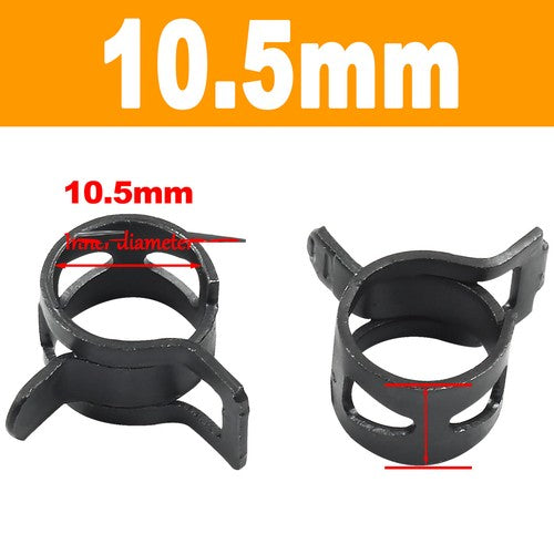 Comparison of 5 different sizes of 304 stainless steel adjustable silicone hose clamps. The screw type is a "+" type iron screw, suitable for various hose and pipe sizes. | Home DIYer