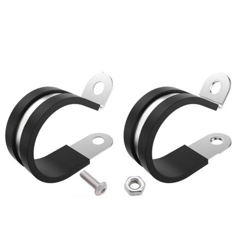 Rubber Lined P Clip Stainless Steel 6mm-70mm Sizes Pipe Cable Hose Clamp P-Clips