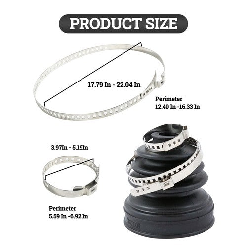 304Steel Universal Adjustable AXLE CV Joint Boot Crimp Clamp Kit, CV Boot Clamp - HomeDIYer