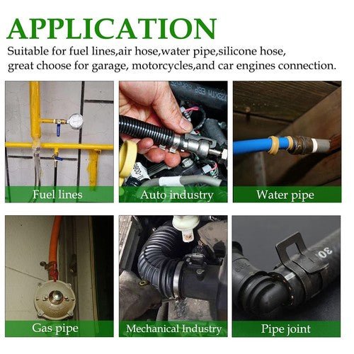 4mm - 46mmFuel Line Hose Spring Clips Water Pipe Air Tube Clamps - HomeDIYer