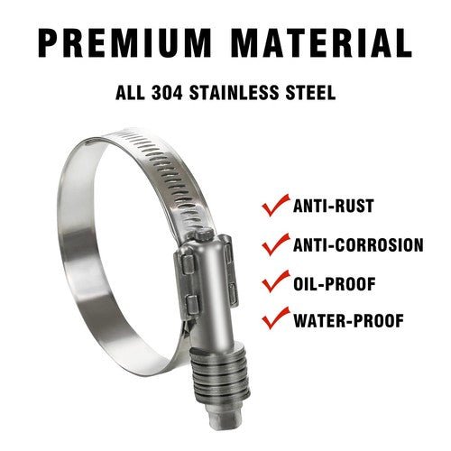 Worm Drive Hose Clips Stainless Steel Adjustable Range for Water Pipe, Plumbing - HomeDIYer