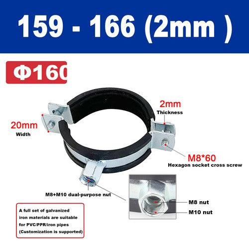 Split Ring Pipe Hanger, Adjustable Wall Mount Ceiling Mount Pipe Bracket Support