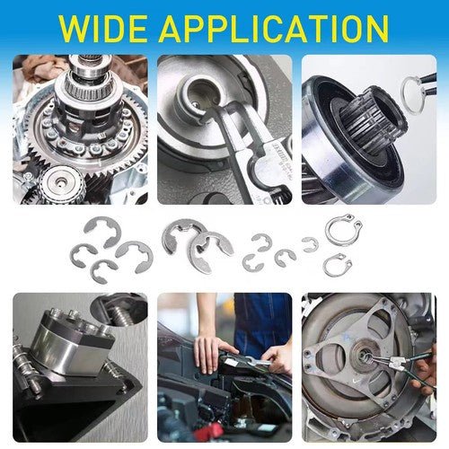 E Clips C Circlip Retaining Ring Stainless Steel Carbon Steel Kit 1.5mm - 48mm Kit - HomeDIYer