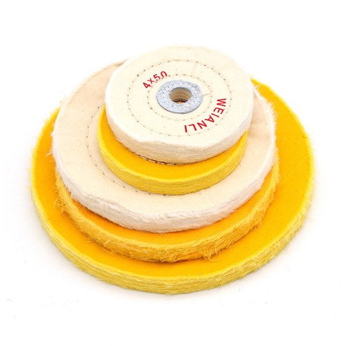 Stacked 50mm-200mm Buffing Wheels - Multi-size Set for HomeDIYer Bulk Metal Work